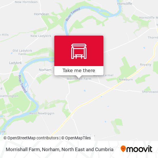 Morrishall Farm, Norham map