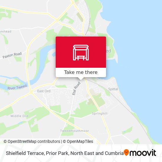 Shielfield Terrace, Prior Park map