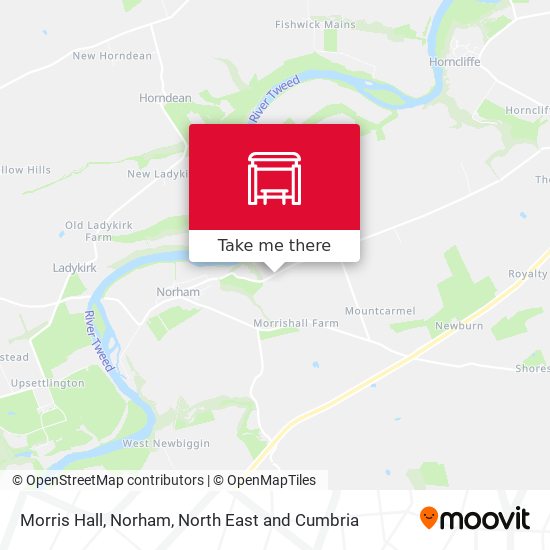 Morris Hall, Norham map