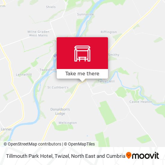 Tillmouth Park Hotel, Twizel map
