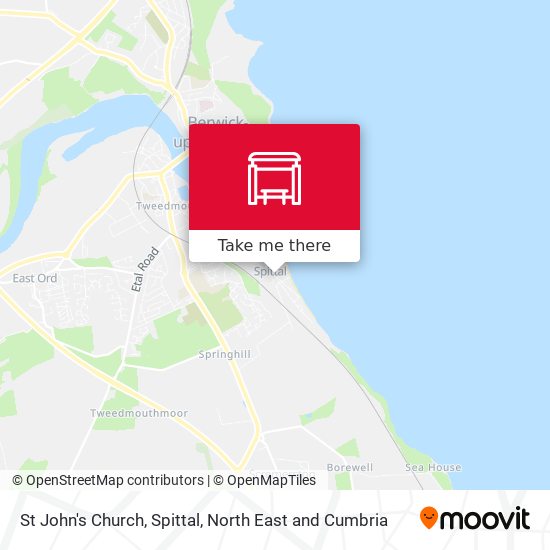 St John's Church, Spittal map