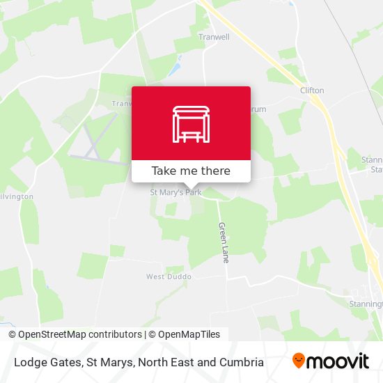 Lodge Gates, St Marys map
