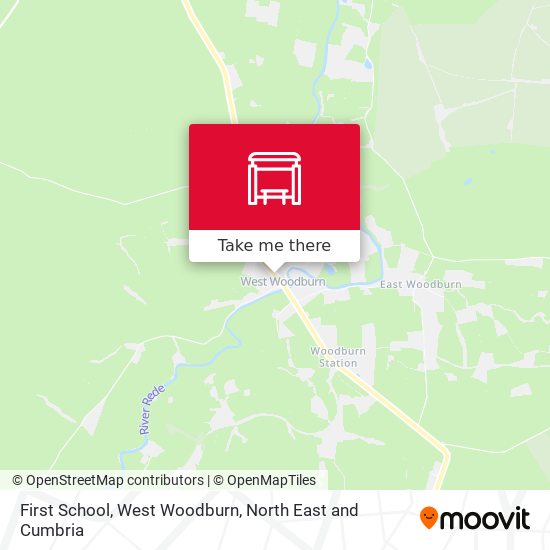 First School, West Woodburn map