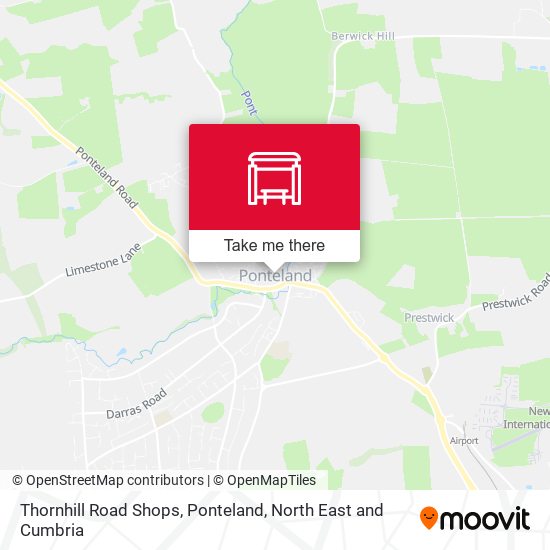 Thornhill Road Shops, Ponteland map