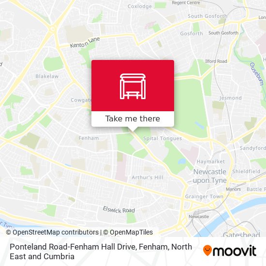 Ponteland Road-Fenham Hall Drive, Fenham map