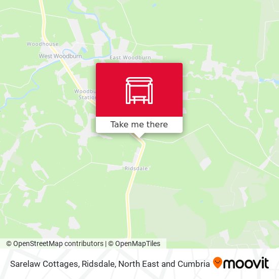 Sarelaw Cottages, Ridsdale map