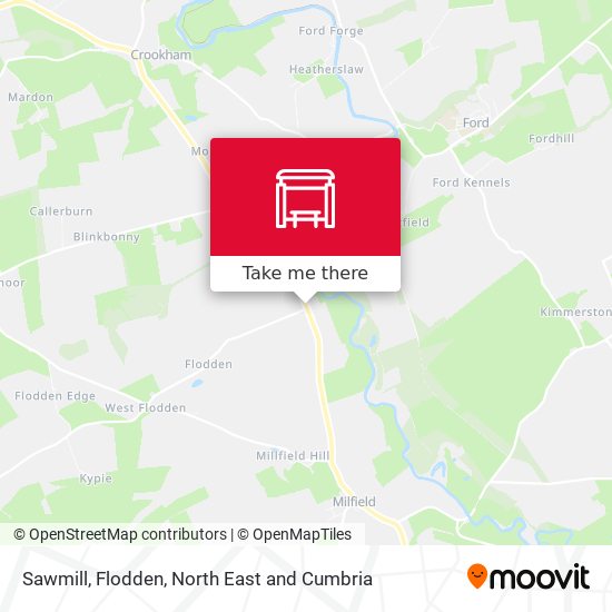 Sawmill, Flodden map