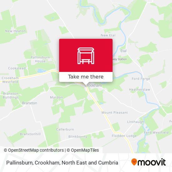 Pallinsburn, Crookham map