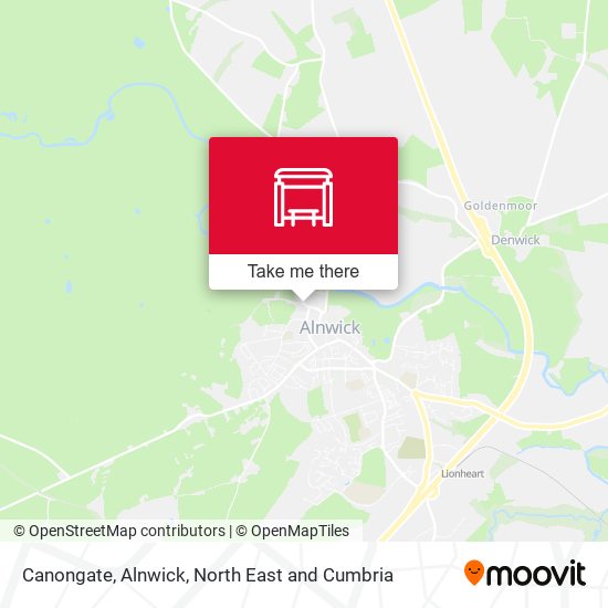 Canongate, Alnwick map