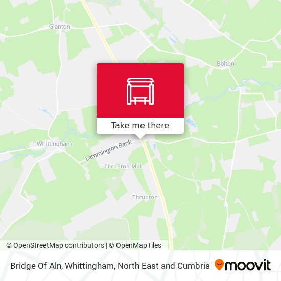 Bridge Of Aln, Whittingham map