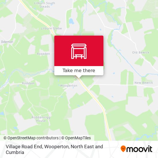 Village Road End, Wooperton map