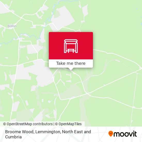 Broome Wood, Lemmington map