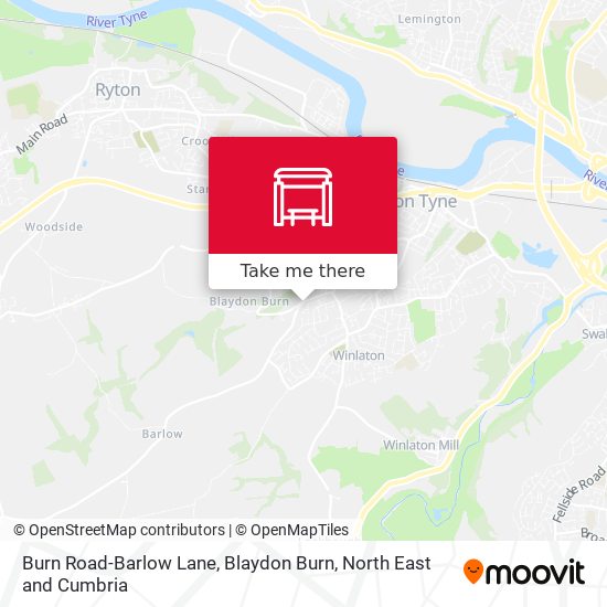 Burn Road-Barlow Lane, Blaydon Burn map