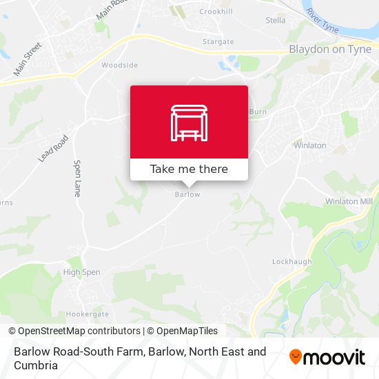 Barlow Road-South Farm, Barlow map