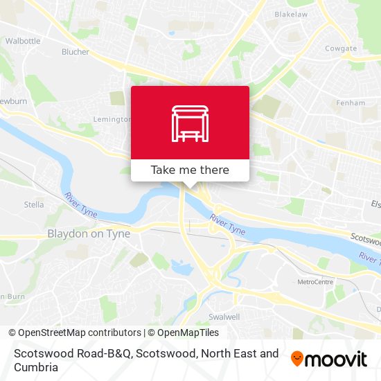 Scotswood Road-B&Q, Scotswood map