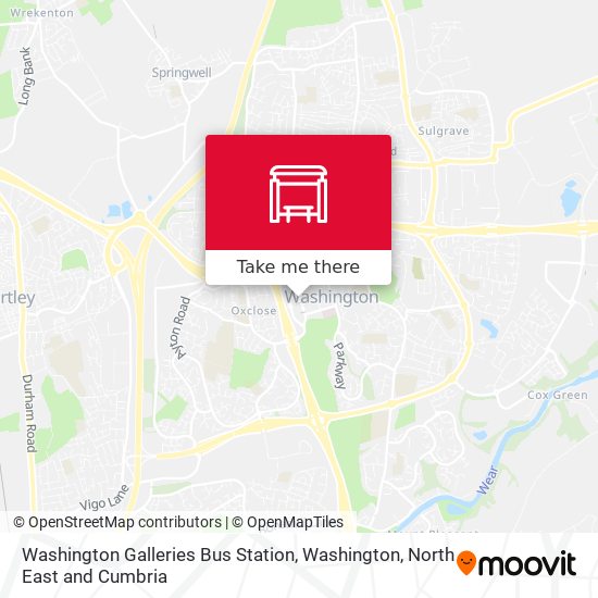 Washington Galleries Bus Station, Washington map