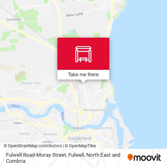 Fulwell Road-Moray Street, Fulwell map