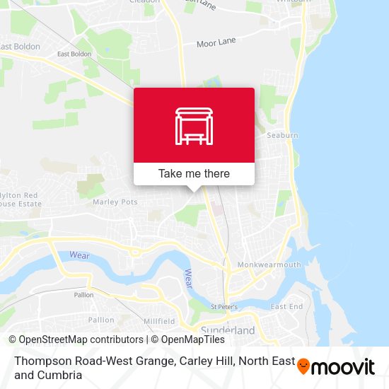 Thompson Road-West Grange, Carley Hill map