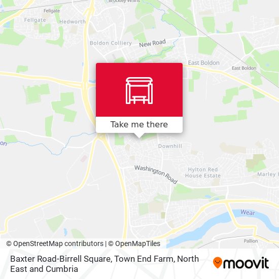 Baxter Road-Birrell Square, Town End Farm map