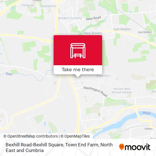 Bexhill Road-Bexhill Square, Town End Farm map
