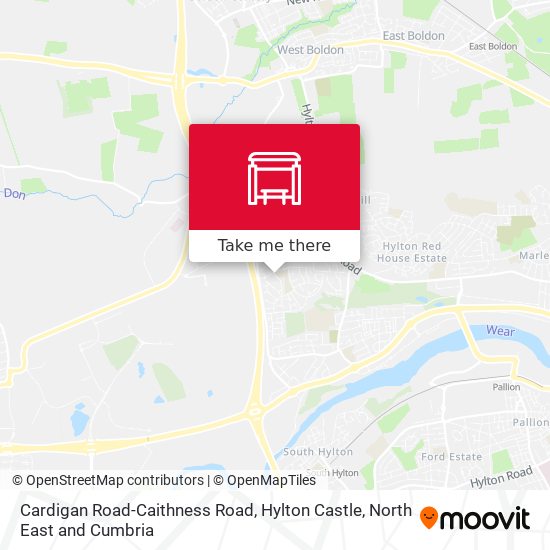 Cardigan Road-Caithness Road, Hylton Castle map