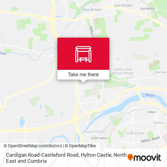 Cardigan Road-Castleford Road, Hylton Castle map