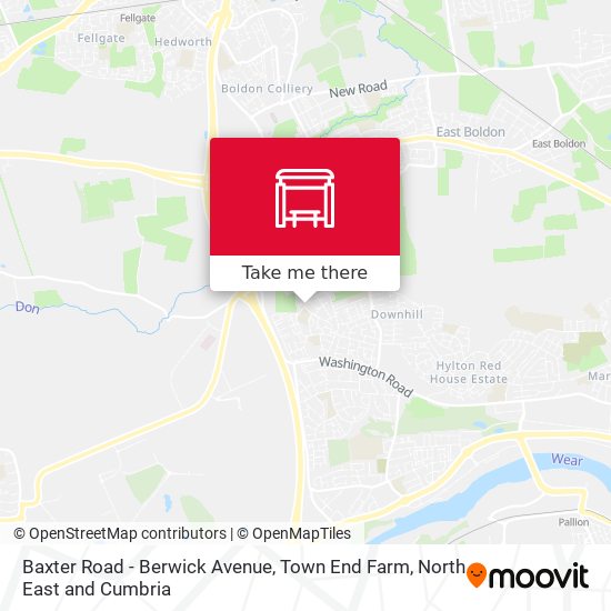 Baxter Road - Berwick Avenue, Town End Farm map