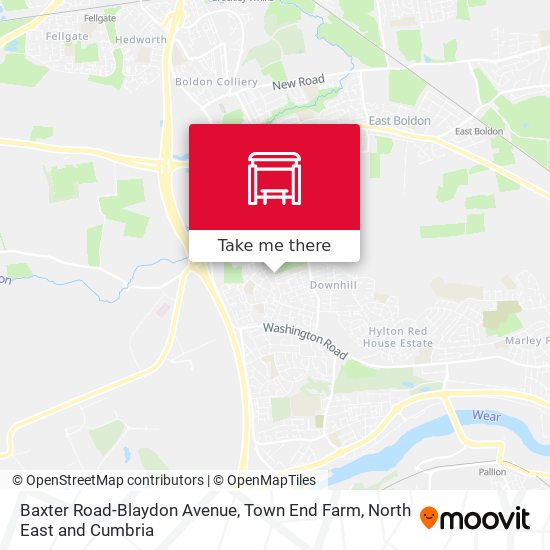 Baxter Road-Blaydon Avenue, Town End Farm map