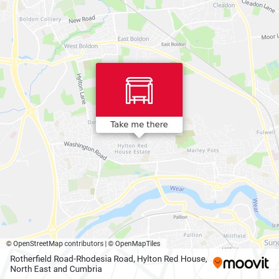 Rotherfield Road-Rhodesia Road, Hylton Red House map