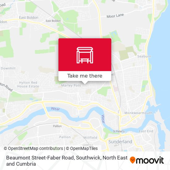 Beaumont Street-Faber Road, Southwick map