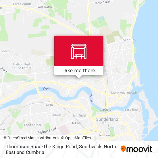 Thompson Road-The Kings Road, Southwick map