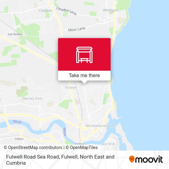 Fulwell Road Sea Road, Fulwell map