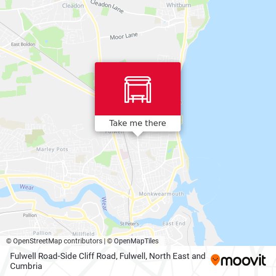 Fulwell Road-Side Cliff Road, Fulwell map