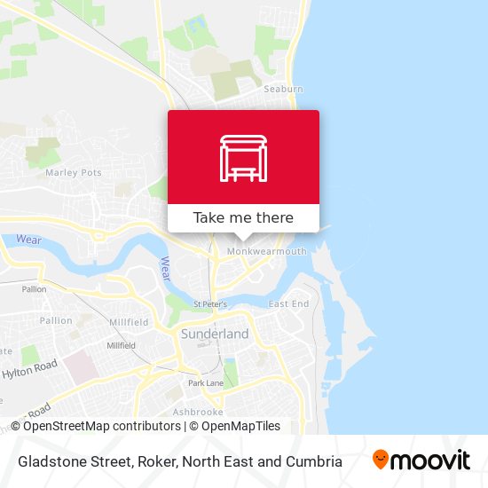 Gladstone Street, Roker map