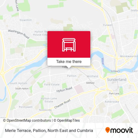 Merle Terrace, Pallion map