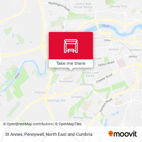 St Annes, Pennywell map