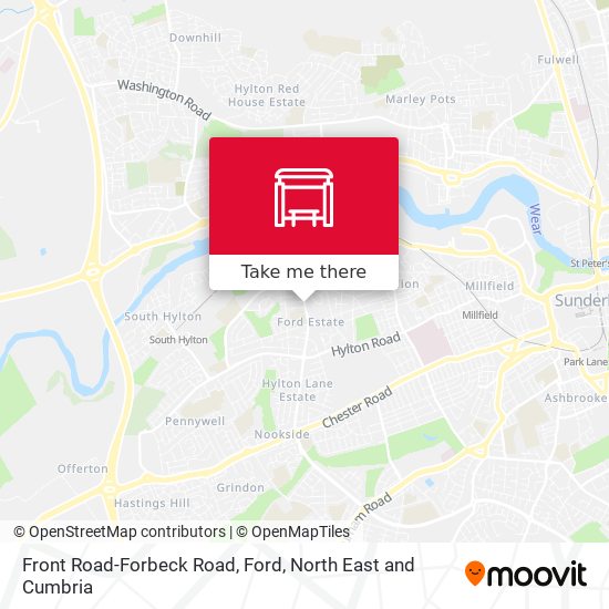 Front Road-Forbeck Road, Ford map