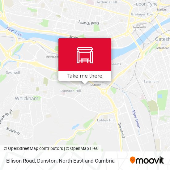 Ellison Road, Dunston map