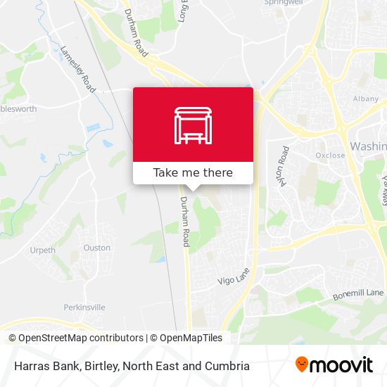 Harras Bank, Birtley map