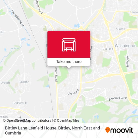 Birtley Lane-Leafield House, Birtley map