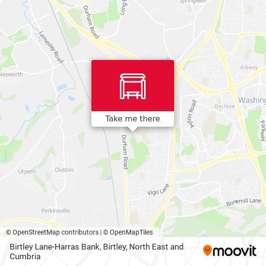 Birtley Lane-Harras Bank, Birtley map