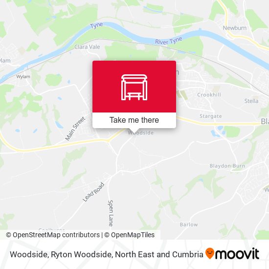 Woodside, Ryton Woodside map