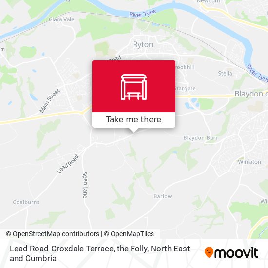 Lead Road-Croxdale Terrace, the Folly map