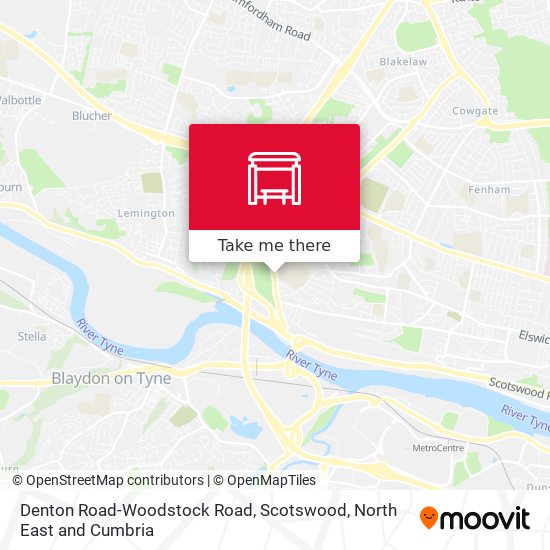 Denton Road-Woodstock Road, Scotswood map