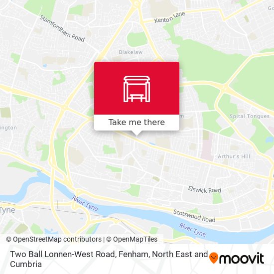 Two Ball Lonnen-West Road, Fenham map