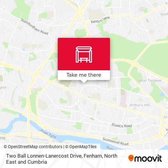 Two Ball Lonnen-Lanercost Drive, Fenham map