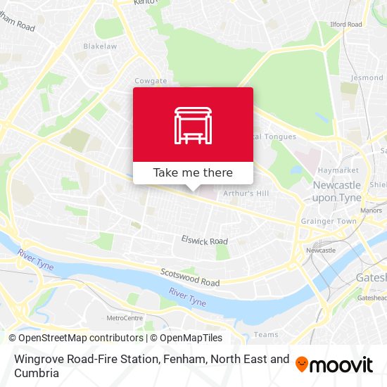 Wingrove Road-Fire Station, Fenham map