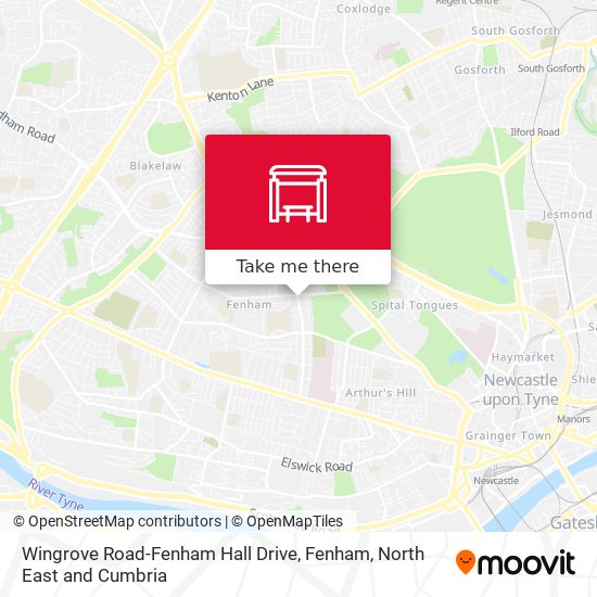 Wingrove Road-Fenham Hall Drive, Fenham map