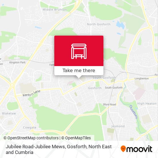 Jubilee Road-Jubilee Mews, Gosforth map