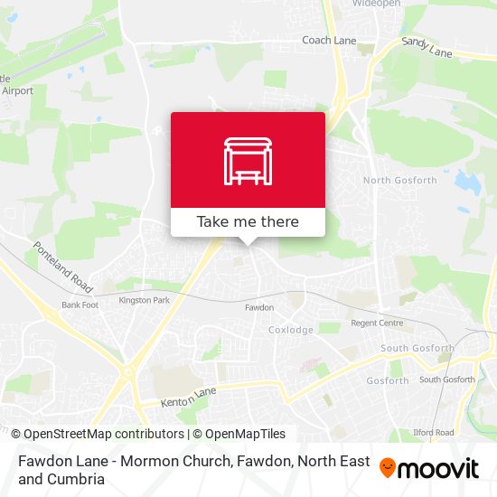 Fawdon Lane - Mormon Church, Fawdon map